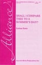 Shall I Compare Thee to a Summer's Day SSA choral sheet music cover